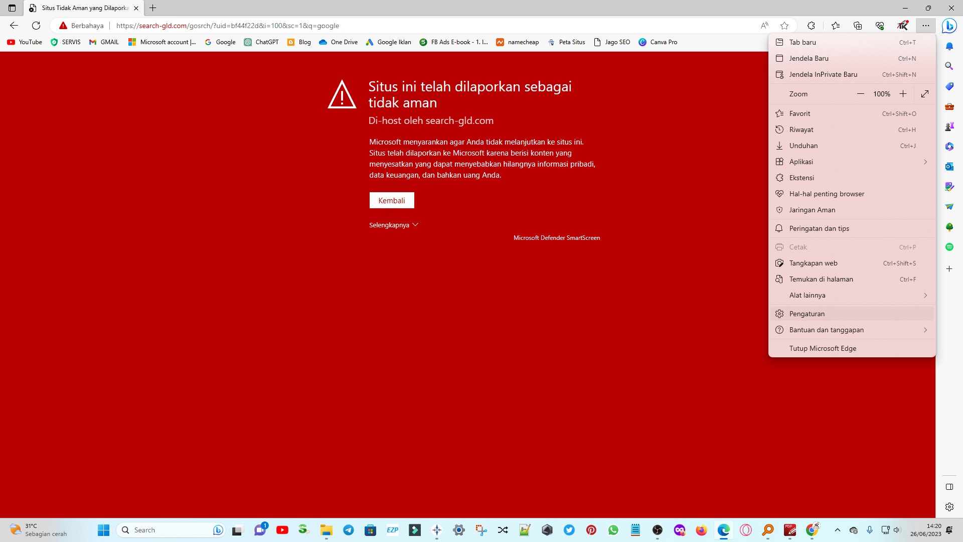 menu setting browser edge menu setting browser edge